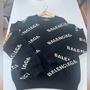 Balenciaga All-over Logo Sweater